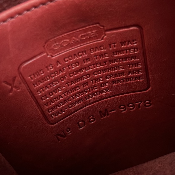 Vintage Coach Red Leather Side Pack 9978 - Picture 13 of 13